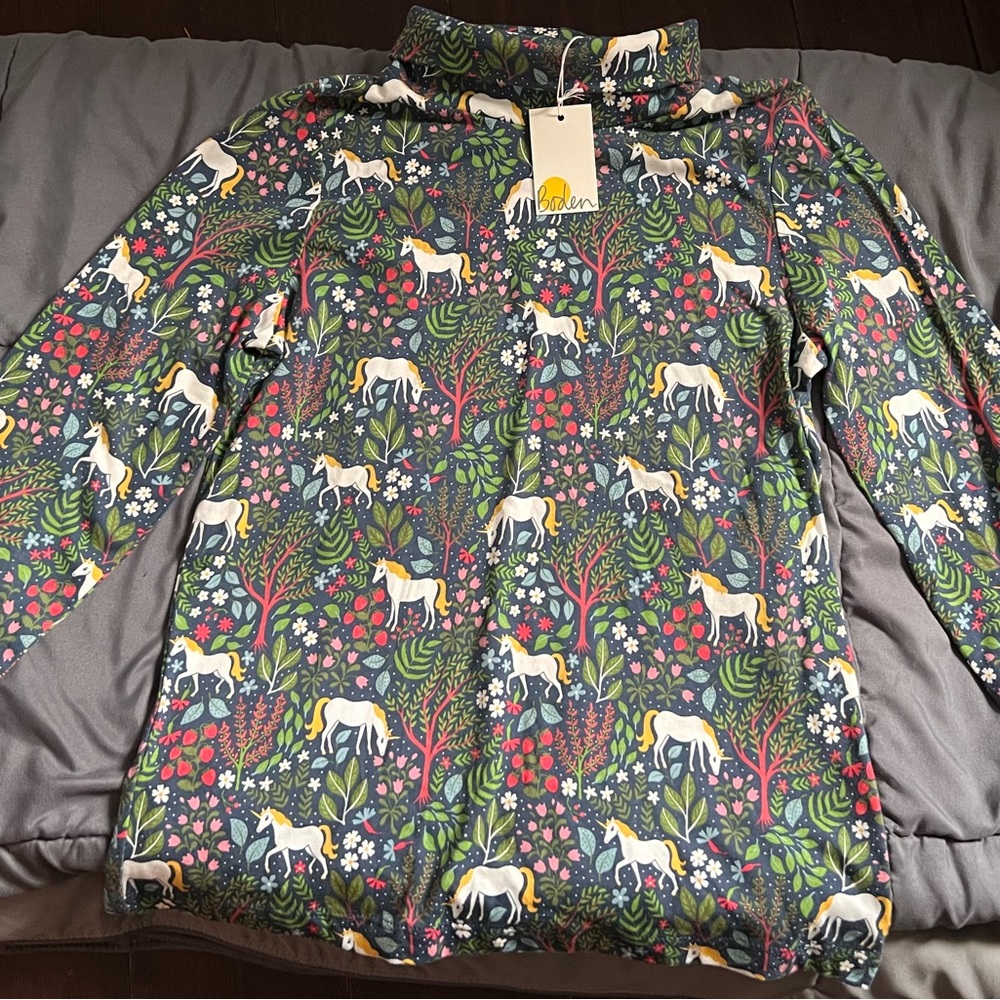 Mini Boden Unicorn Turtleneck